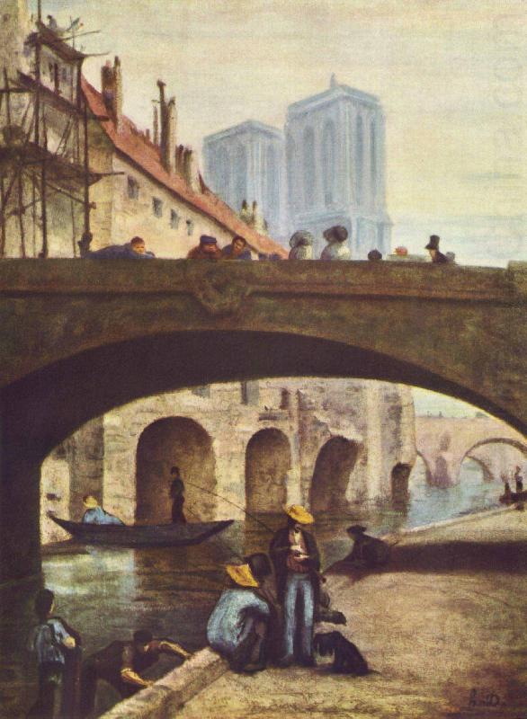 Der Kunstler vor Notre Dame, Honore Daumier